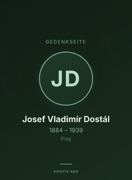 Gedenkportrait von Josef Vladimír Dostál