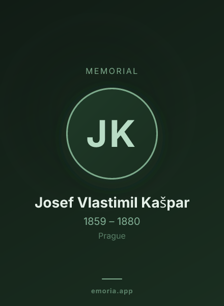 Memorial portrait of Josef Vlastimil Kašpar