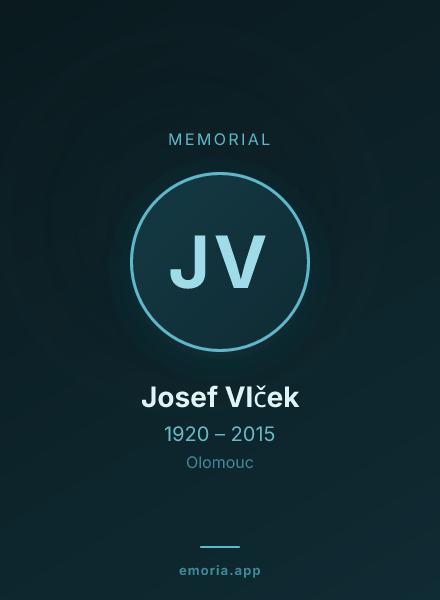 Memorial portrait of Josef Vlček