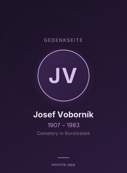 Gedenkportrait von Josef Voborník
