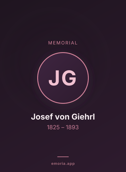 Memorial portrait of Josef von Giehrl