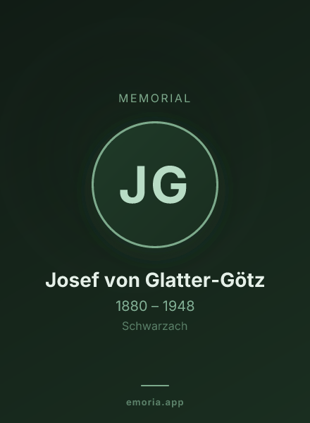 Memorial portrait of Josef von Glatter-Götz