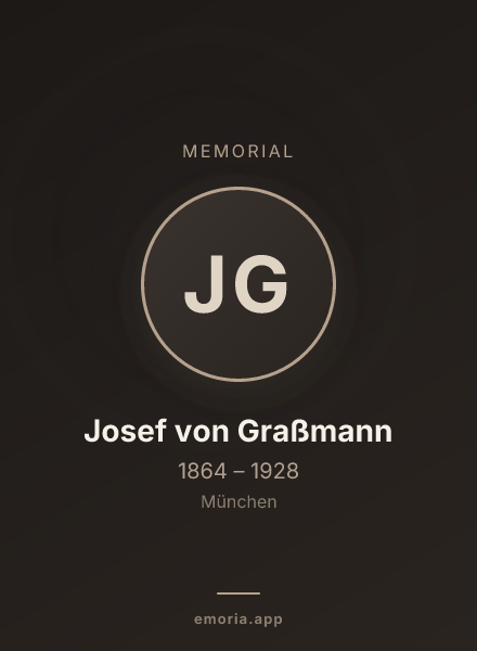 Memorial portrait of Josef von Graßmann