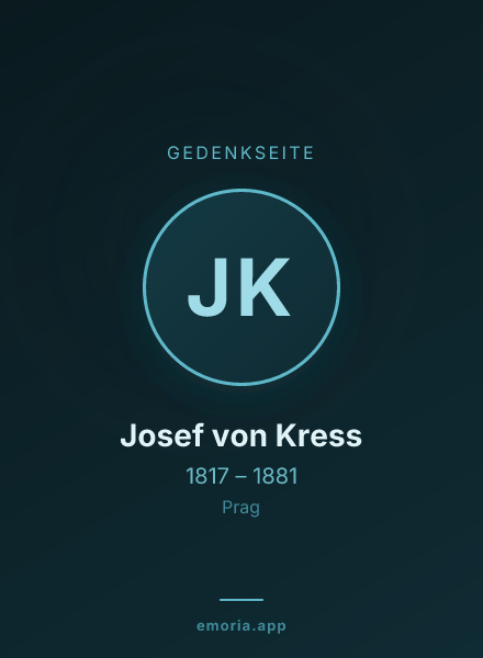 Gedenkportrait von Josef von Kress