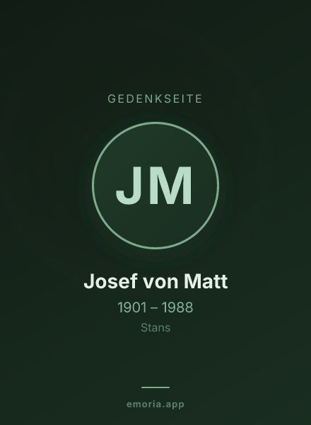 Gedenkportrait von Josef von Matt