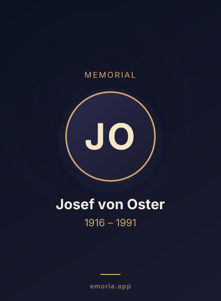 Memorial portrait of Josef von Oster