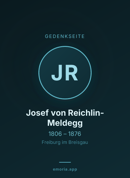 Gedenkportrait von Josef von Reichlin-Meldegg