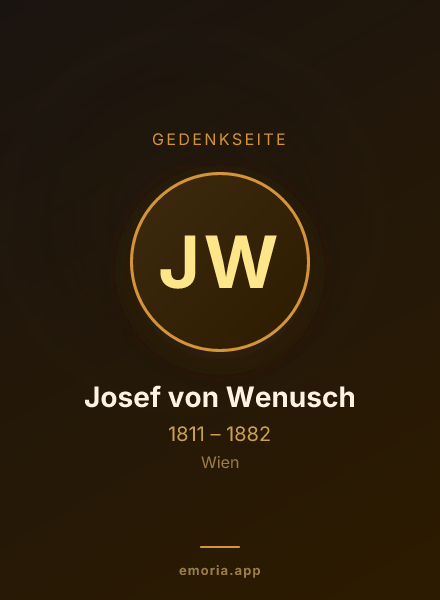 Gedenkportrait von Josef von Wenusch