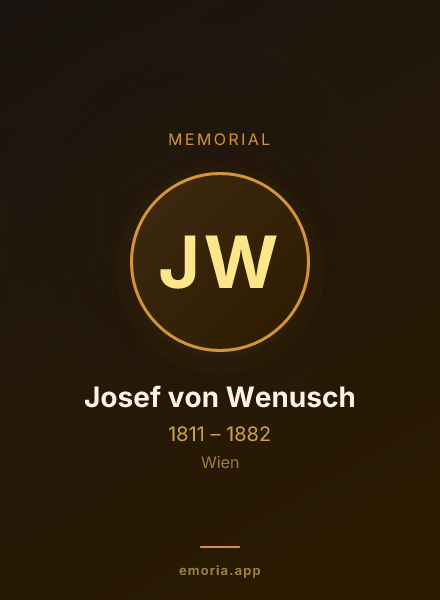Memorial portrait of Josef von Wenusch