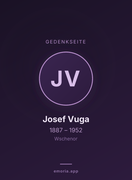 Gedenkportrait von Josef Vuga