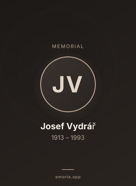 Memorial portrait of Josef Vydrář