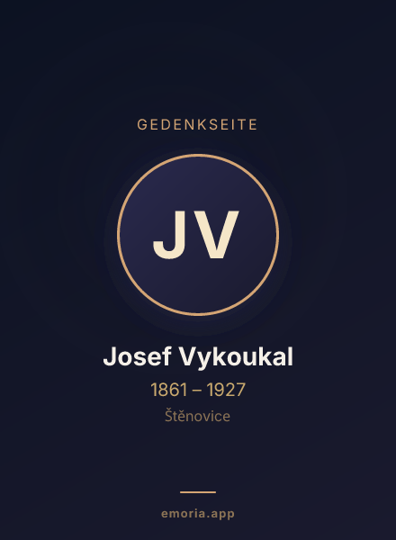 Gedenkportrait von Josef Vykoukal