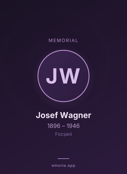Memorial portrait of Josef Wagner
