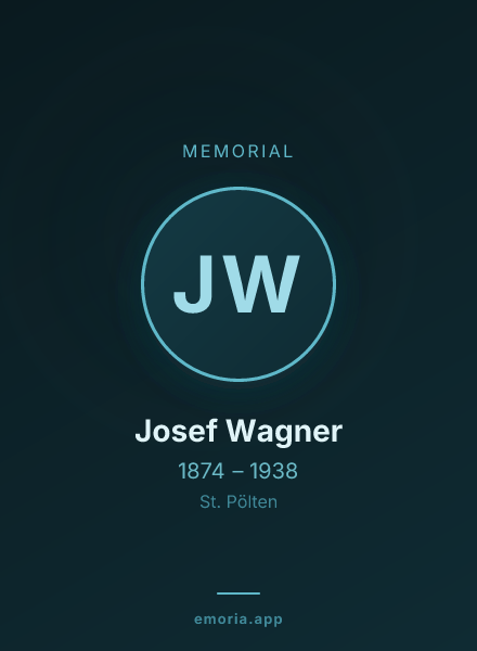 Memorial portrait of Josef Wagner