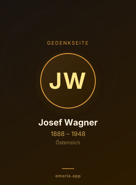 Gedenkportrait von Josef Wagner