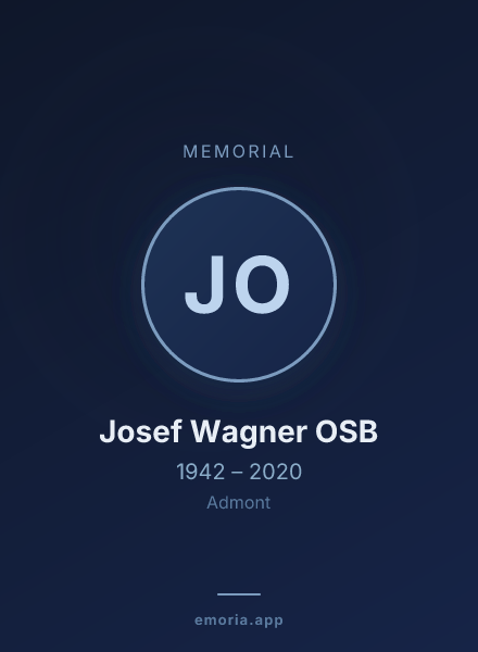 Memorial portrait of Josef Wagner OSB