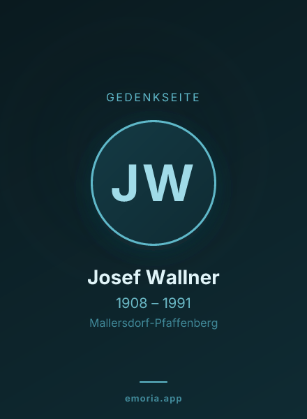 Gedenkportrait von Josef Wallner