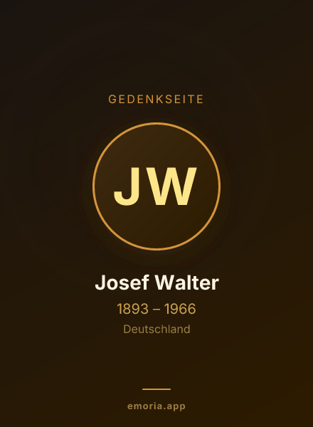 Gedenkportrait von Josef Walter