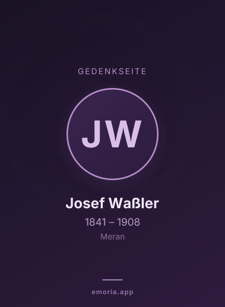 Gedenkportrait von Josef Waßler