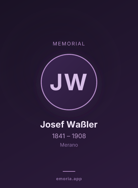 Memorial portrait of Josef Waßler