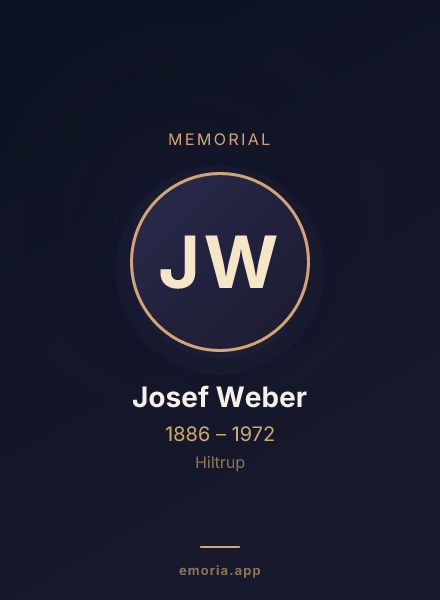 Memorial portrait of Josef Weber