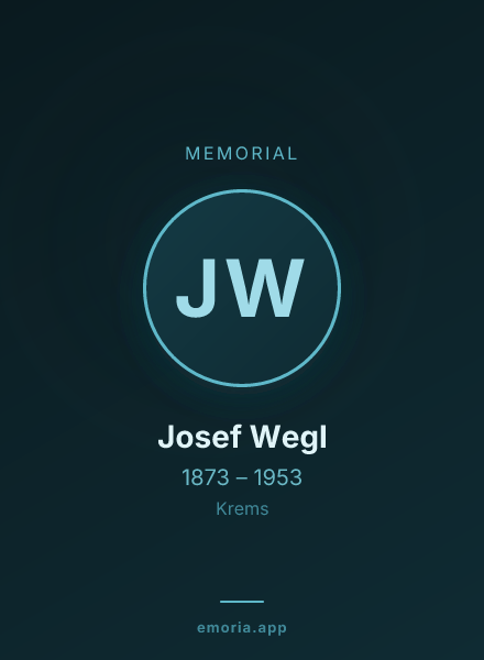 Memorial portrait of Josef Wegl
