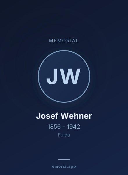 Memorial portrait of Josef Wehner