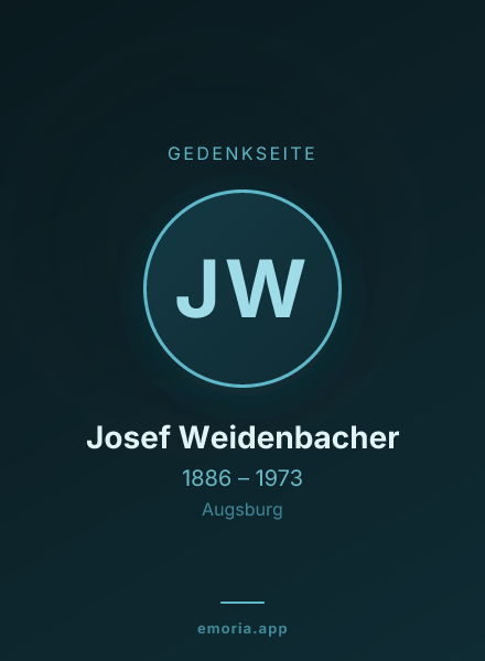 Gedenkportrait von Josef Weidenbacher