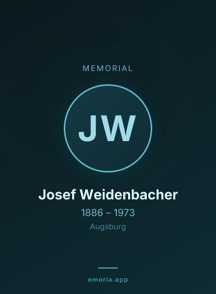 Memorial portrait of Josef Weidenbacher