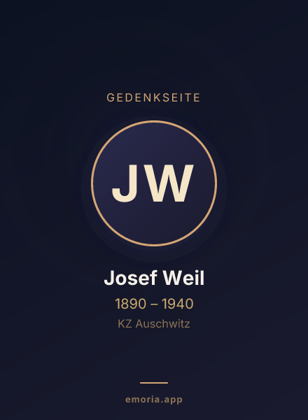 Gedenkportrait von Josef Weil