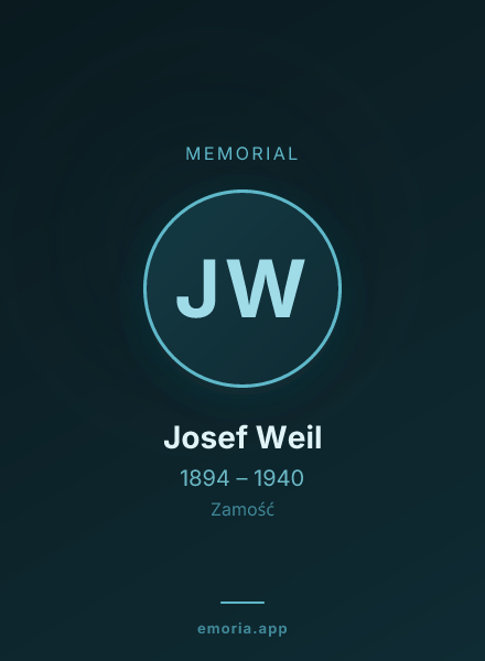 Memorial portrait of Josef Weil