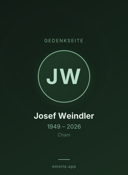 Gedenkportrait von Josef Weindler