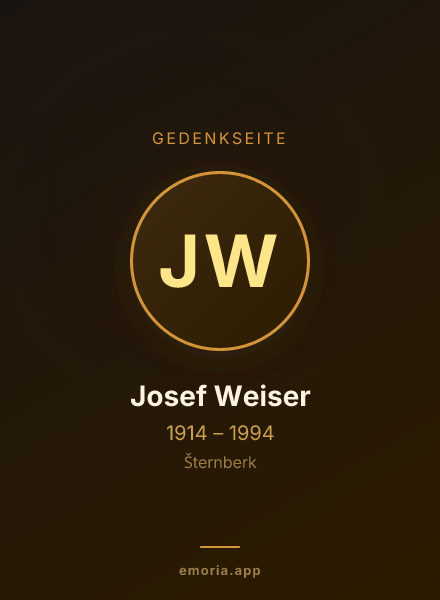 Gedenkportrait von Josef Weiser