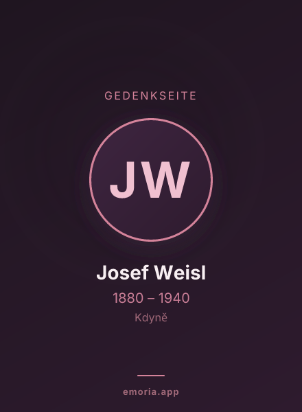 Gedenkportrait von Josef Weisl