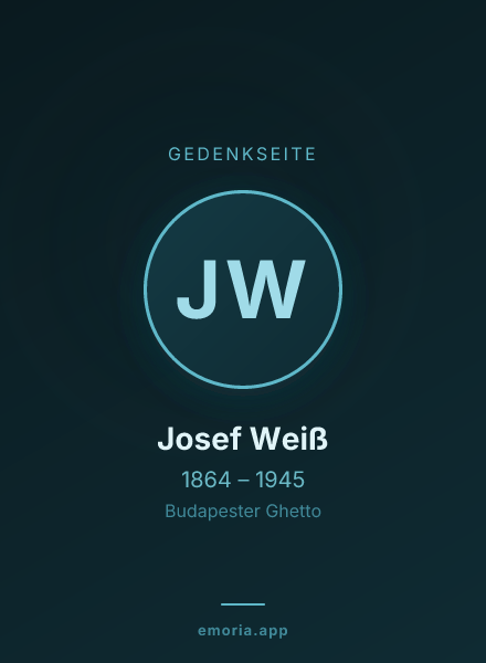 Gedenkportrait von Josef Weiß