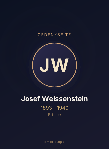 Gedenkportrait von Josef Weissenstein