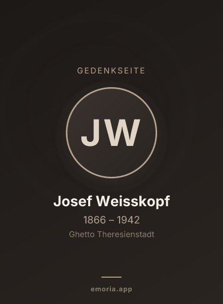 Gedenkportrait von Josef Weisskopf