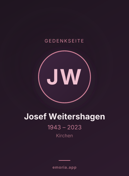Gedenkportrait von Josef Weitershagen