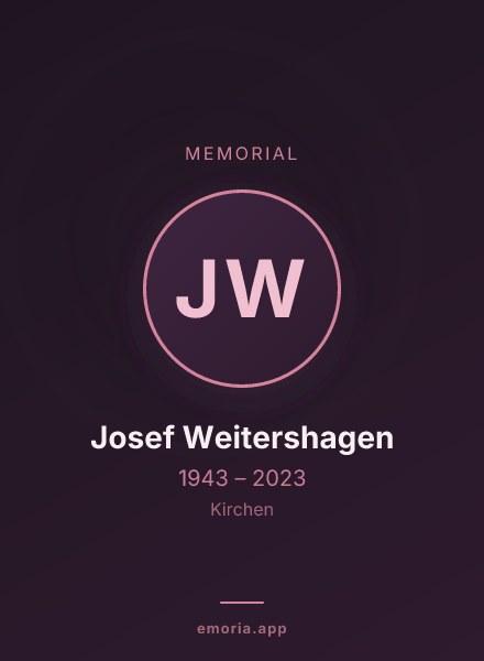Memorial portrait of Josef Weitershagen