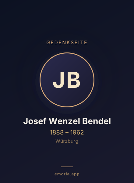 Gedenkportrait von Josef Wenzel Bendel