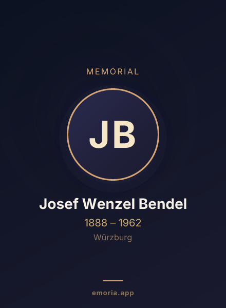 Memorial portrait of Josef Wenzel Bendel