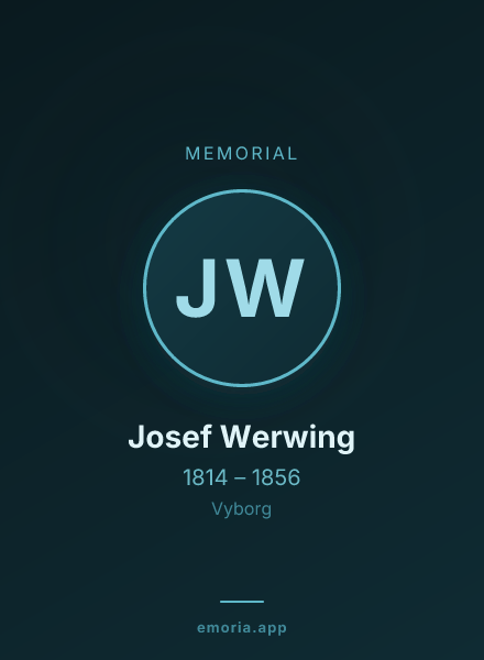 Memorial portrait of Josef Werwing