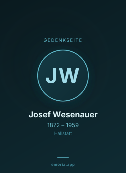 Gedenkportrait von Josef Wesenauer