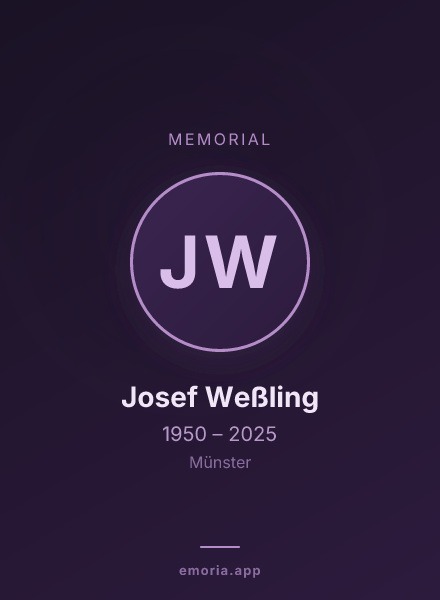 Memorial portrait of Josef Weßling