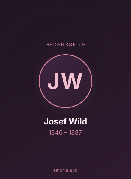 Gedenkportrait von Josef Wild