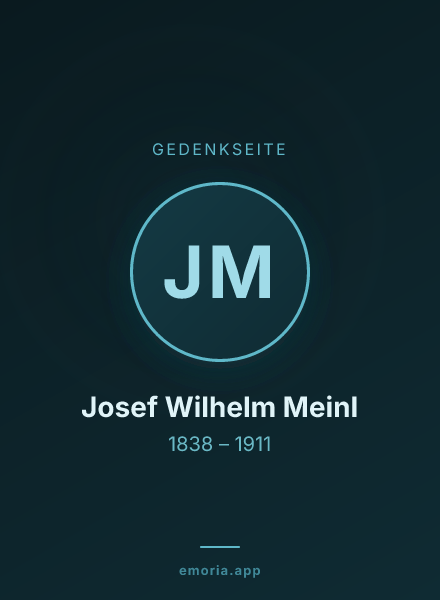 Gedenkportrait von Josef Wilhelm Meinl