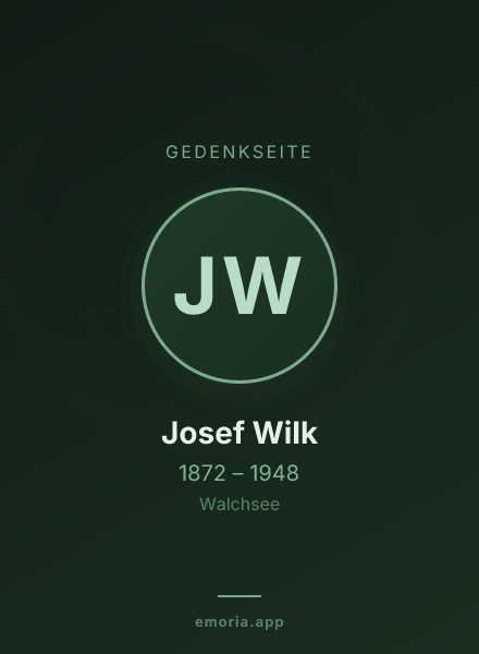 Gedenkportrait von Josef Wilk
