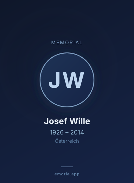 Memorial portrait of Josef Wille