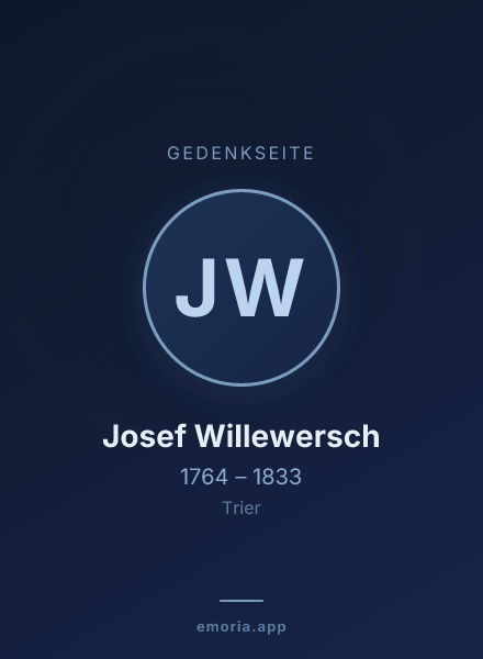 Gedenkportrait von Josef Willewersch