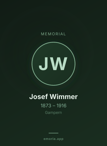 Memorial portrait of Josef Wimmer